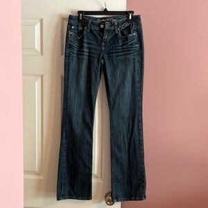 Like New American Eagle True Boot Jeans Women’s Size 4 Dark Blue Denim Stretchy